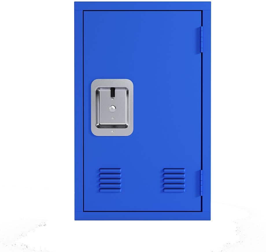 YOFE 1-Tier Steel School Locker in Blue, Detachable Compact Storage Cabinet (15 in. D x 15 in. W x 24 in. H)