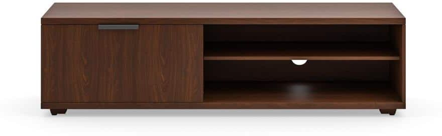 HOMESTYLES Merge 54 in. Brown Walnut Entertainment TV Stand Console Fits TVs up to 63 in.