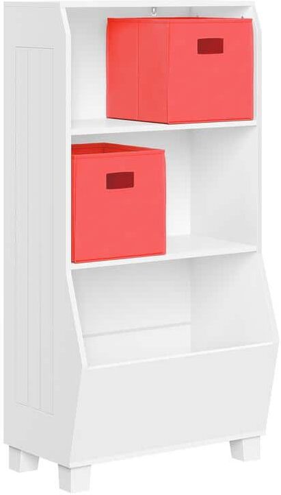 RiverRidge Home Kids 23 in. Bookcase with Toy Organizer and 2-Coral Bins