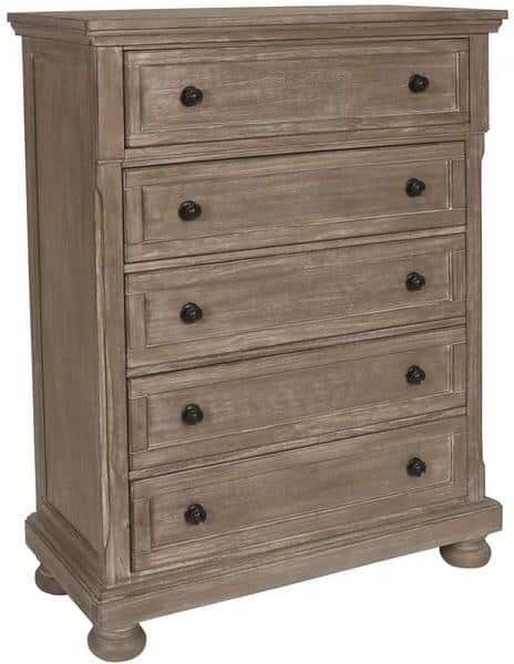 NEW CLASSIC HOME FURNISHINGS New Classic Furniture Allegra Pewter 5-drawer 40 in. Chest