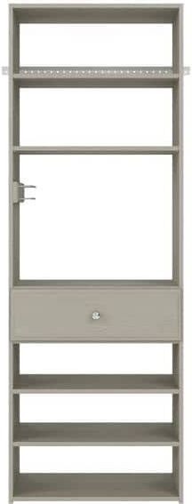 Closet Evolution 25.125 in. W Rustic Grey Accessory Wood Closet System Tower