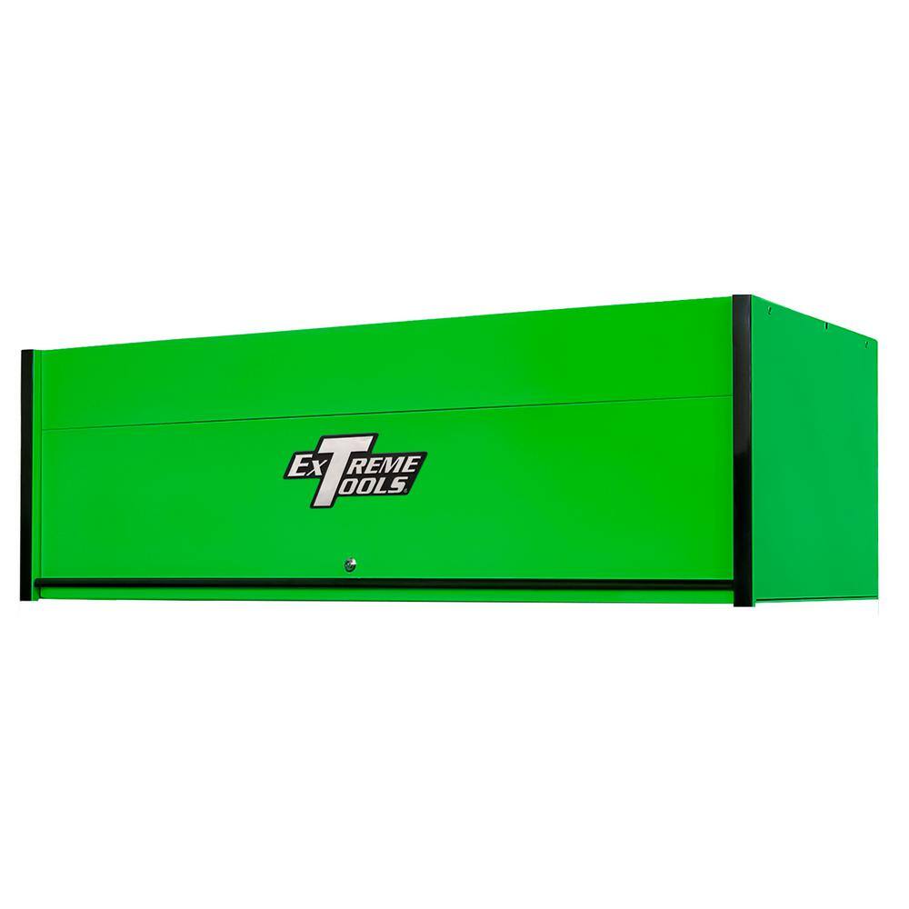 Extreme Tools RX Series 72 in. 0-Drawer Triple-Bank Extreme Power Workstation Hutch in Green with Black Trim