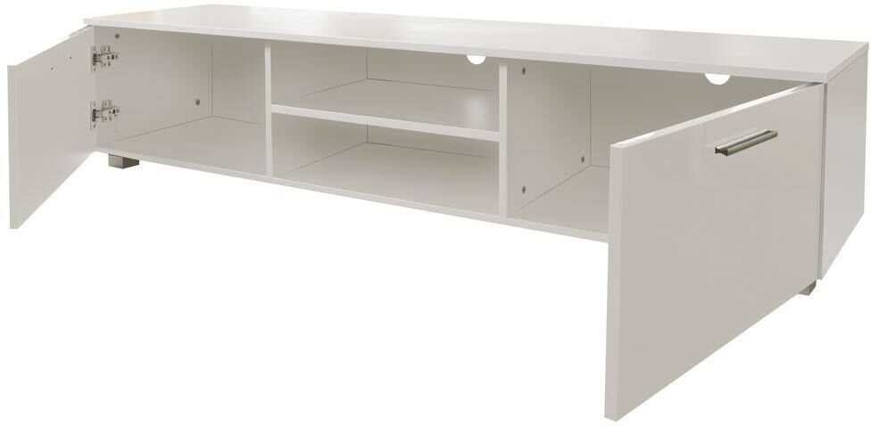 CIPACHO 63 in. MDF White TV Stand with 2-Storage Drawers Fits TV's up to 70 in. with Cable Management