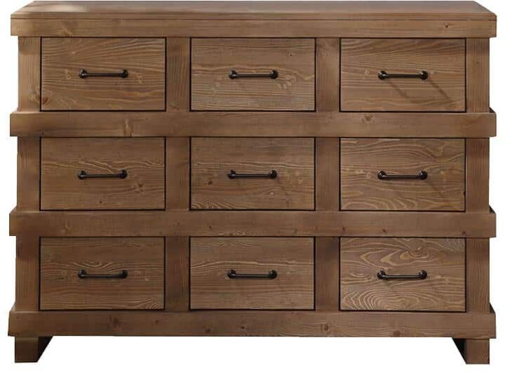 Acme Furniture Adams 9-Drawer Antique Oak Dresser (32H X 19W X 44D)