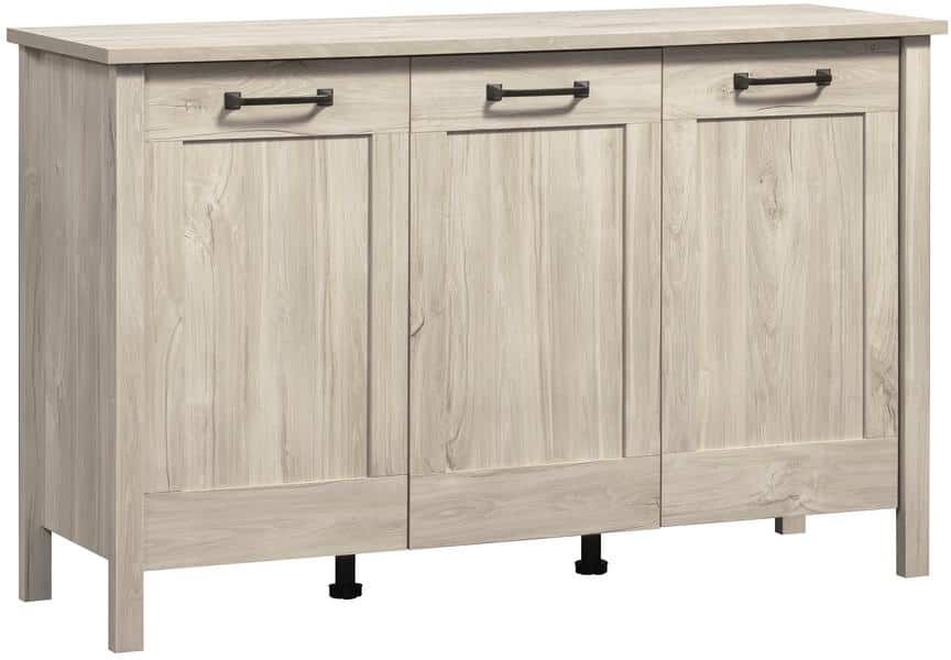 SAUDER Select Chalk Oak 30 in. H Accent Storage Cabinet with 3-Doors and Adjustable Shelves