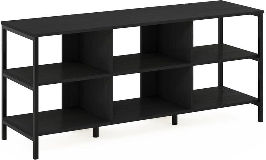 Furinno Classic Americano/Black TV Stand Entertainment Center Fits TV's up to 60 in. with open shelves