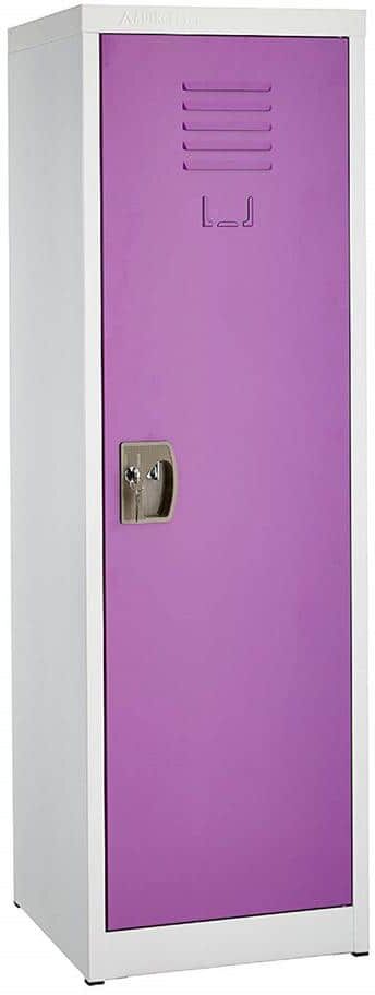 AdirOffice 629-Series 48 in. H 1-Tier Steel Storage Locker Free Standing Cabinets for Home, School, Gym in Purple