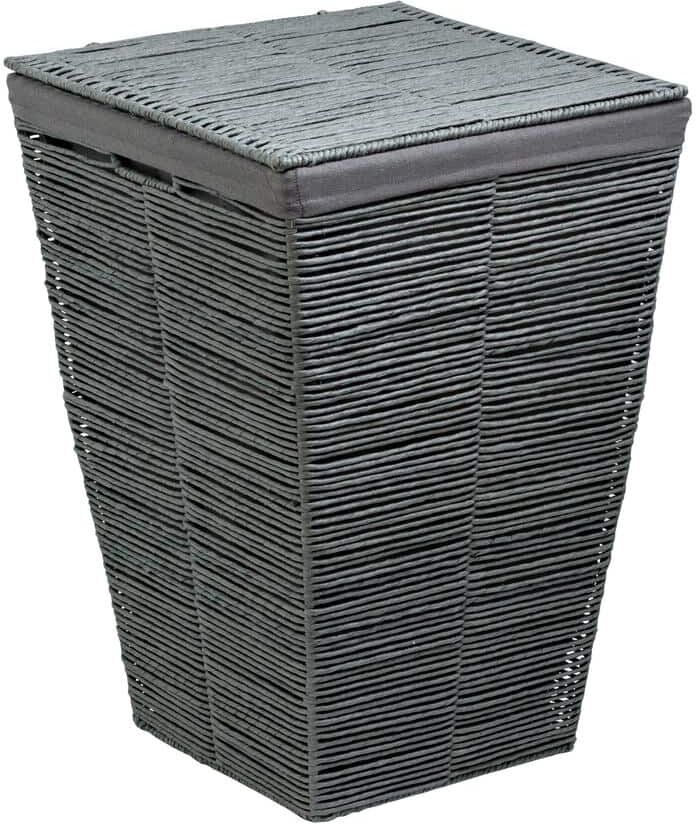 Honey-Can-Do Coastal Collection Grey Rolled Paper Laundry Hamper