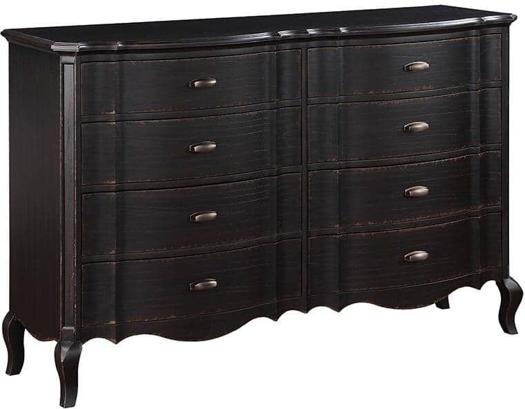 Acme Furniture Chelmsford Black Antique Finish 8-Drawers 19 in. W Dresser