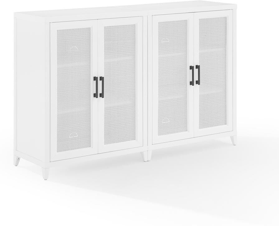 CROSLEY FURNITURE Milo White 2-Pieces Media Storage Cabinet