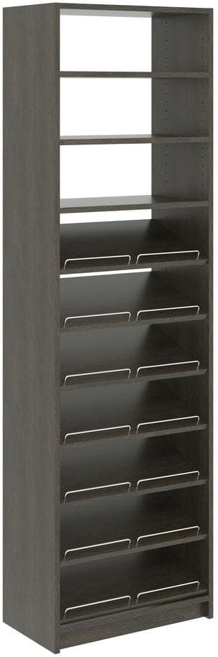 SimplyNeu 14 in. W D x 25.375 in. W x 84 in. H Bistro Shoe Storage Tower Wood Closet System