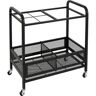 Honey Can Do Multi-Purpose Metal Garage Storage Cart With Wheels, Black