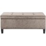 Madison Park Tessa Taupe Tufted Top Storage Bench 18 in. H x 42 in. W x 18 in. D