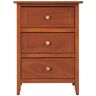 AndMakers Daniel 3-Drawer Oak Nightstand (25 in. H x 15 in. W x 19 in. D)