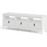 Tvilum Madrid 60 in. White TV Stand with 3-Storage-Drawers Fits TV's up to 55 in. with Cable Management