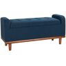 JAYDEN CREATION Christoph Navy Upholstered Flip Top Storage Bench with Storage Space 46.2 in. W x 16.5 in. D x 21.7 in. H