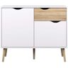 Tvilum Diana White/Oak Structure Sideboard with 2-Doors and 1-Drawer