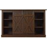 Bell'O Cottonwood 54 in. Sawcut Espresso Wood TV Stand Fits TVs Up to 60 in. with Storage Doors