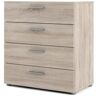 Tvilum Austin 4-Drawer Truffle Chest of Drawers 31.57 in. W x 15.85 in. D x 26.81 in. H