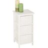 Honey-Can-Do 12 in. W x 24 in. H White Wood 3-Drawer Cabinet with Woven Drawers