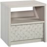 SAUDER Harvey Park 1-Drawer Glacier Oak Nightstand 24.094 in. x 24.724 in. x 19.134 in.