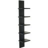 DANYA B Contempo 6 in. W x 30 in. H Walnut Grain Laminate MDF Utility Column Spine Wall Shelf