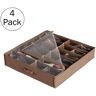 Everyday Home 27 in. x 24 in. 12-Pair Clear Plastic Zippered Cover Underbed Shoe Storage Organizer Set of 4