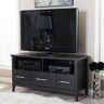 Baxton Studio Baxton 47 in. Dark Brown Wood TV Stand with 3 Drawer Fits TVs Up to 52 in. with Cable Management