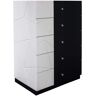 Best Master Furniture Berlin 5-Drawer Black/White Chest 44 in. H x 30 in. W x 19 in. D