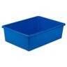 Honey-Can-Do 5 in. H x 11.75 in. W x 16.25 in. D Blue Plastic Cube Storage Bin