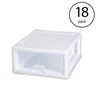 Sterilite 16 Qt. Single Box Modular Stacking Storage Drawer Container (18-Pack)