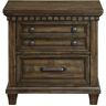 Johnny 2-Drawer Smokey Walnut Nightstand with USB