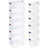 Sterilite Clear Box Storage Container (6-Pack) + 27 Qt. Tote (6-Pack)