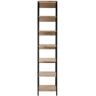 SAFAVIEH Lisa 78.8 in. Brown/Black Metal 6-shelf Bookcase