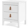 Tvilum Madrid 2-Drawer White Nightstand