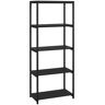 StyleWell Donnelly Black 5-Shelf Accent Bookcase with Open Back (58 in. H)