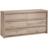 SAUDER Harvey Park 6-Drawer Pacific Maple Dresser 30.118 x 60.709 x 16.457