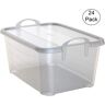 Life Story Clear Stackable Closet Organization and Storage Box, 55 Qt. (24-Pack)