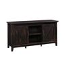 SAUDER Dakota Pass 66 in. Char Pine Wood TV Stand Fits TVs Up to 70 in. with Storage Doors