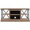 OS Home and Office Furniture Architecture 54 in. Rough Sawn Birch TV Console with Metal Accents fits TV's up to 54 in with Cable Management