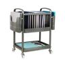 Mind Reader 1-Tier Metal  4-Wheeled Rolling File Utility Cart Organizer 22 in. L x 12 in. W x 25.5 in. H, Silver