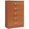 HODEDAH 5-Drawer Cherry Chest of Drawers