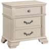 Furniture of America Erminia 2-Drawer Antique White Nightstand (29 in. H x 28 in. W x 17 in. D)