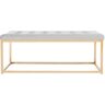 SAFAVIEH Reynolds Gray/Brass Upholstered Entryway Bench