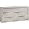 SAUDER Harvey Park 6-Drawer Glacier Oak Dresser 31.063 in. x 60.709 in. x 17.48 in.