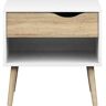 Tvilum Diana 1-Drawer White/Oak Structure Nightstand