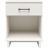 Ameriwood Home Julia Nightstand with 1-Drawer, White Stipple, 18.82 in W