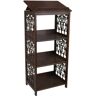 Design Toscano St. Thomas Aquinas 43.5 in. Walnut 3-Shelf Wooden Accent Bookcase