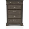 Furniture of America Erminia 5-Drawer Gray Chest of Drawers (53.25 in. H x 37 in. W x 17 in. D)