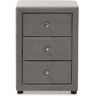 Baxton Studio Tessa 3-Drawer Gray Nightstand